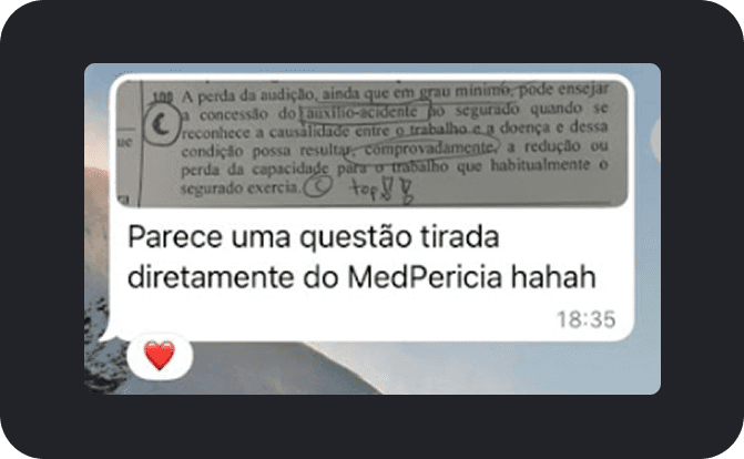 Depoimento de aluno aprovado