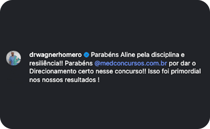Depoimento de aluno aprovado