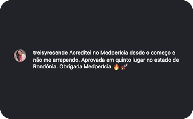 Depoimento de aluno aprovado