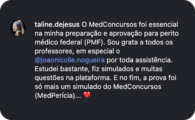 Depoimento de aluno aprovado
