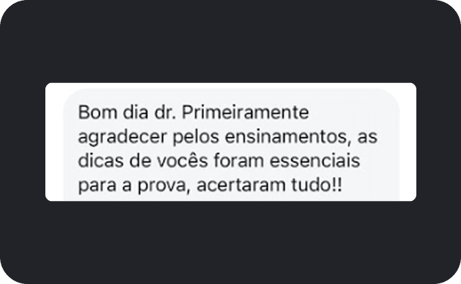 Depoimento de aluno aprovado